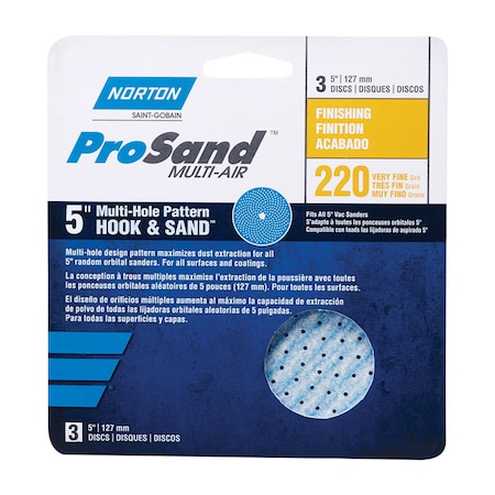 SAND DISC 5 220GRIT 3PK